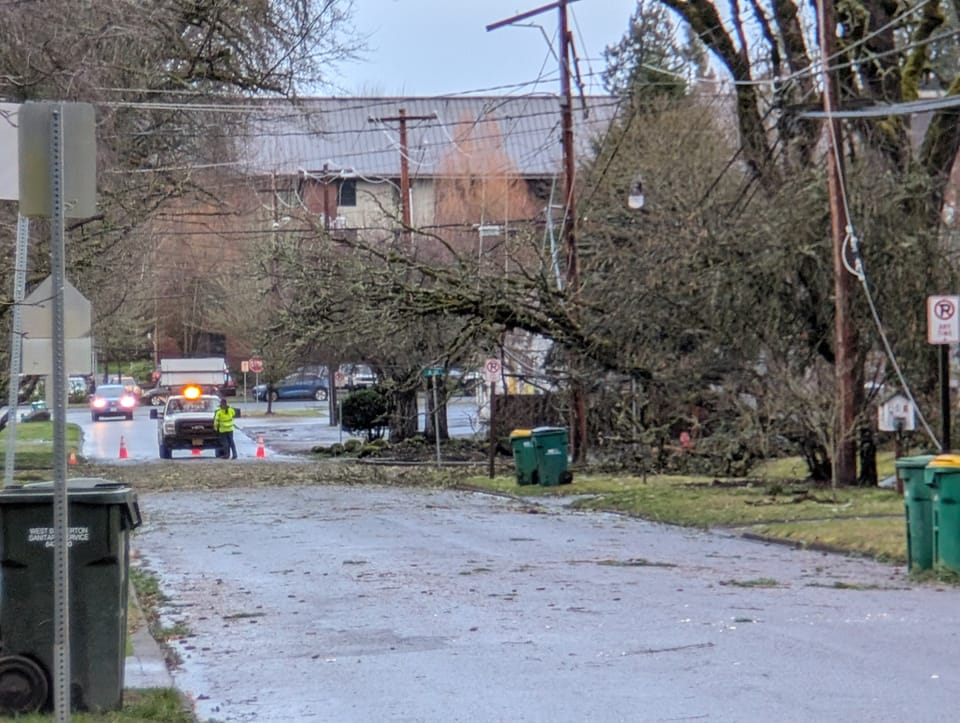 With power restored in Forest Grove, Light & Power crews head to Beaverton to help